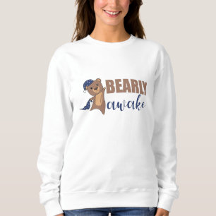 Bearly Awake Little Bear Sleepyhead Teddy Brown Sweatshirt