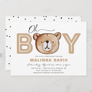 Bearly Baby Shower Invitation   Bear Baby Shower