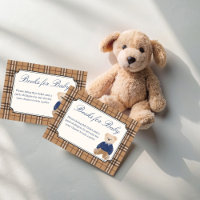 Bearly classic plaid baby shower books request