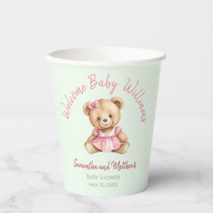 Bearly Cute Baby On The Way Shower Paper Cups