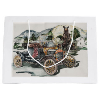 Bearly Driving Large Gift Bag