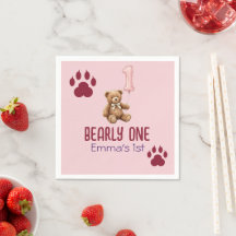 Bearly One | Brown Teddy Bear First Birthday