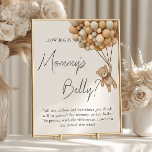 Bearly Wait Baby Shower How Big Mommys Belly Sign