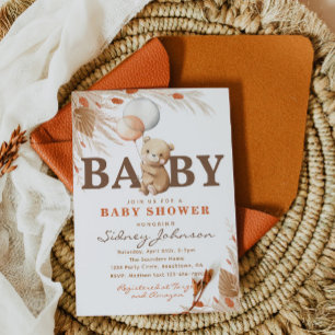 Bearly Wait Baby Shower Invitation Bear Shower