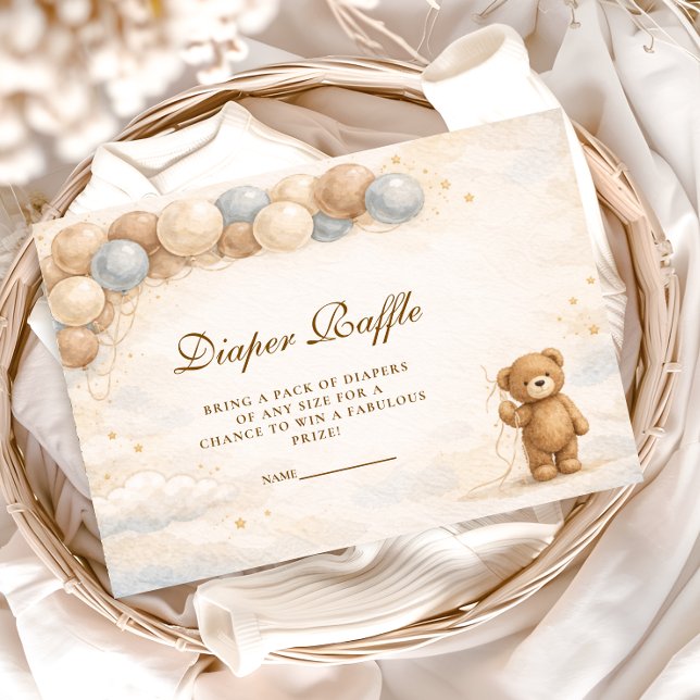 Bearly Wait Balloon Diapper Raffle Enclosure Card (Creator Uploaded)