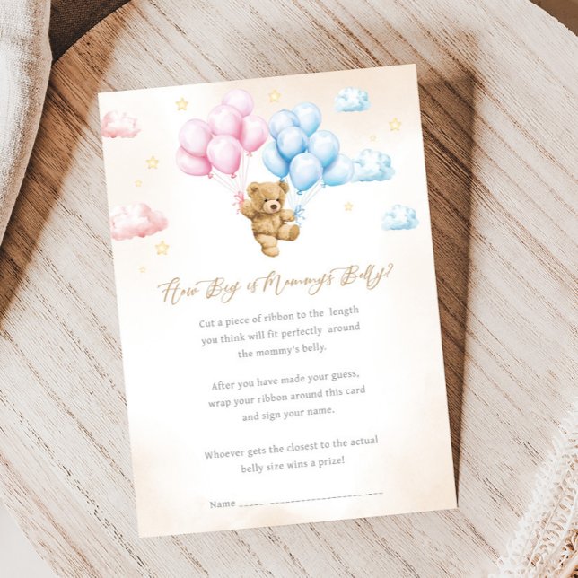 Bearly Wait Bear Gender Reveal How Big Game (Bear Gender Reveal Game)
