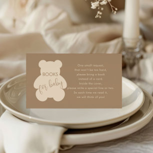 Bearly Wait Beige Baby Shower Books For Baby Enclosure Card