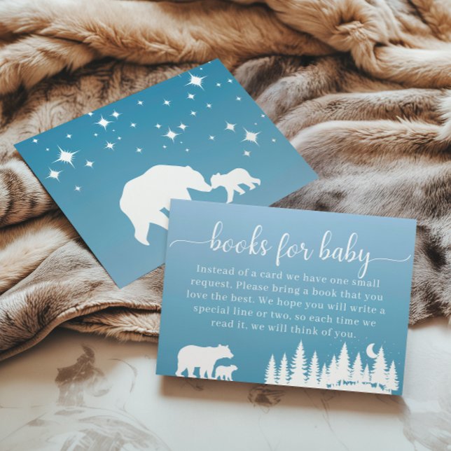 Bearly Wait Blue Books for Baby Card (Creator Uploaded)