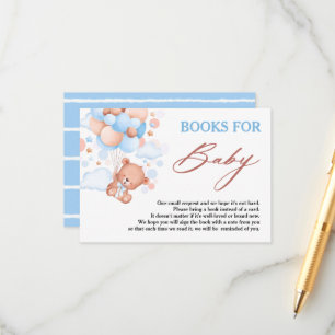 Bearly Wait Blue Teddy Bear Books for Baby Enclosure Card