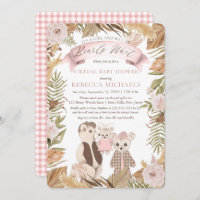 Bearly Wait Boho Bear Family Virtual Baby Shower I