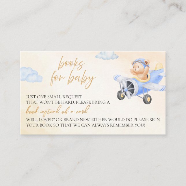 Bearly Wait Book for Baby, Flying Teddy Bear Enclosure Card (Front)