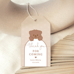 Bearly Wait Cute Teddy Bear Minimalist Baby Shower Gift Tags
