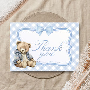 Bearly Wait Elegant Bear Baby Shower Thank You Card