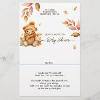 Bearly Wait Fall Baby Shower Candy Bar Wrapper