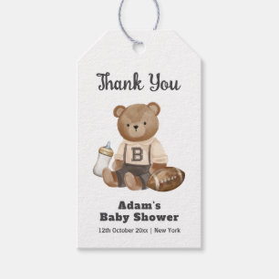 Bearly Wait Football Sport Boy Baby Shower  Gift Tags