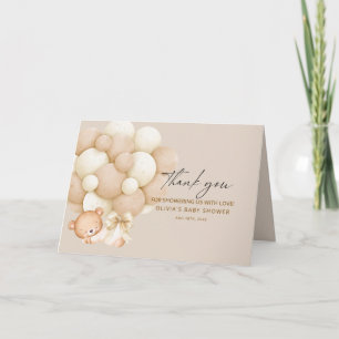 Bearly Wait Gender Neutral Baby Shower    Thank You Card
