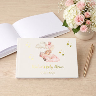 Bearly Wait Girl Baby Shower Keepsake Guest Book