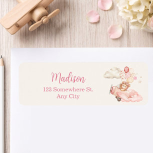 Bearly Wait Girl Baby Shower Return Address