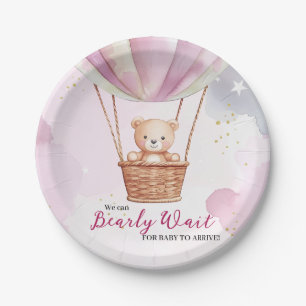 Bearly Wait Hot Air Balloon Baby Shower Paper Plate