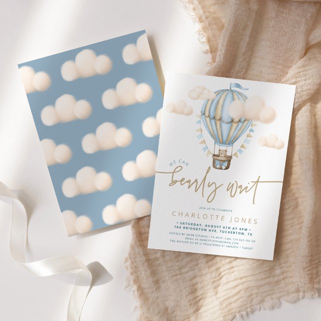 Bearly Wait Modern Baby Shower Invitation (Creator Uploaded)