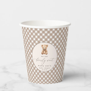 Bearly Wait Neutral Baby Shower Cups 