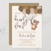 Bearly Wait Neutral Baby Shower Invitation