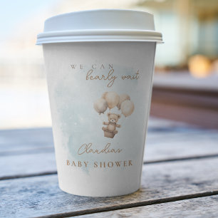 Bearly Wait Neutral Baby Shower Paper Cups