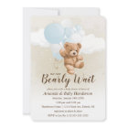 Bearly Wait Neutral, Blue and White Baby Shower