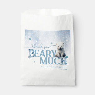 Bearly Wait Polar Bear Winter Modern Favour Bags