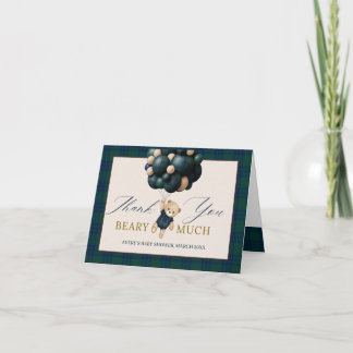 Bearly Wait Teddy Balloon Baby Shower books Thank You Card