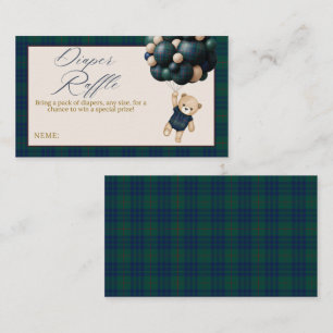 Bearly Wait Teddy Balloon Baby Shower diaper Enclosure Card