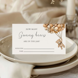 Bearly Wait Teddy Balloon Guess Game Enclosure Card