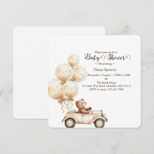 Bearly Wait Teddy Bear Baby Shower invitation