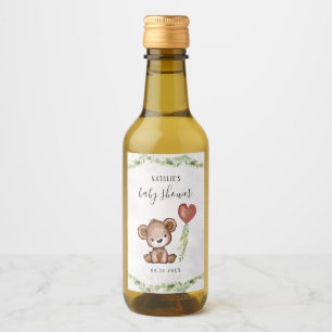 Bearly Wait Teddy Bear Baby Shower Wine Label