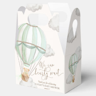 Bearly Wait Teddy Bear Hot Air Balloon Baby Shower Favour Box