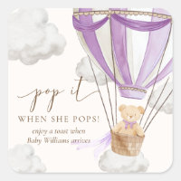 Bearly Wait Teddy Bear Lilac Pop It When She Pops