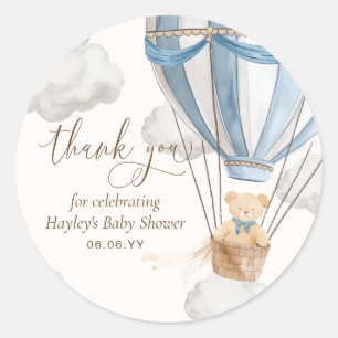 Bearly Wait Teddy Bear Thank You Baby Shower Classic Round Sticker