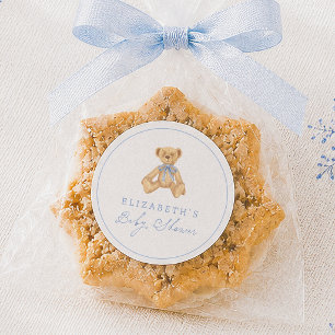 Bearly Wait Vintage Teddy Bear Baby Shower Classic Round Sticker