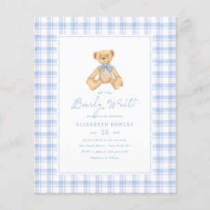 Bearly Wait Vintage Teddy Bear Budget Baby Shower