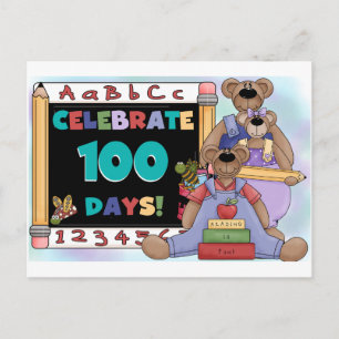 Bears 100 Days of School Postcard
