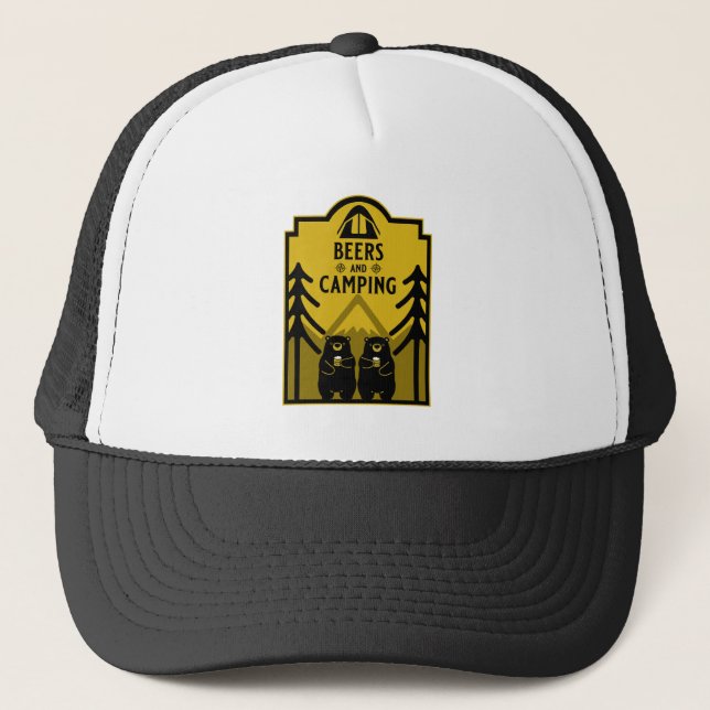 Bears And Beer Canada Trucker Hat (Front)