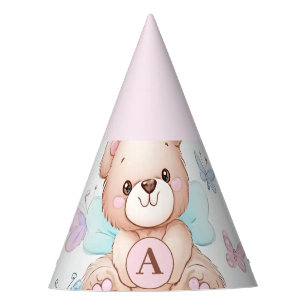 Bears and Butterflies Monogram Party Hat