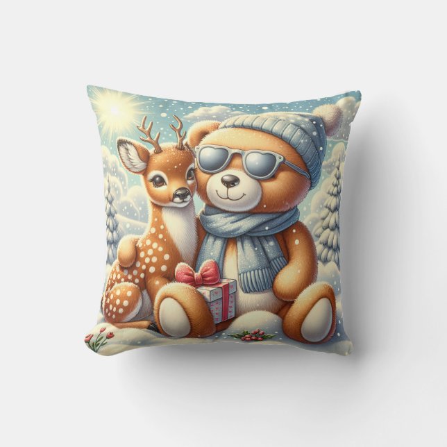 Bears and rocks cushion (Front)