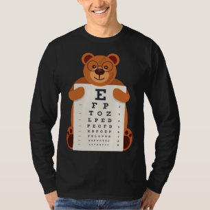Bears Baby Bear Holding Eye Chart Artistic Opticia T-Shirt