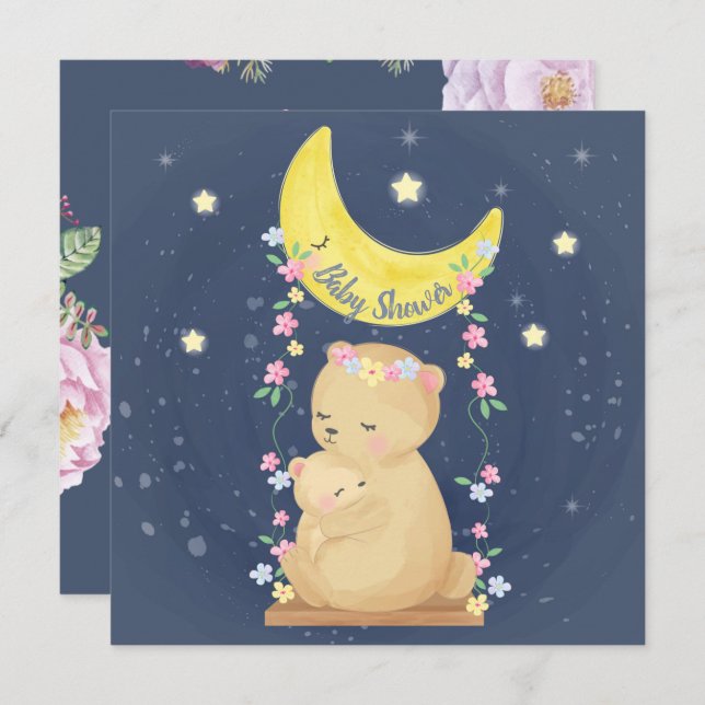 Bears Baby Shower Invitation (Front/Back)