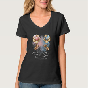 Bears Balloons Auntie Can Bearly Wait Gender Revea T-Shirt
