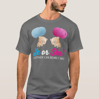 Bears Balloons Godmother Can Bearly Wait Gender Re T-Shirt