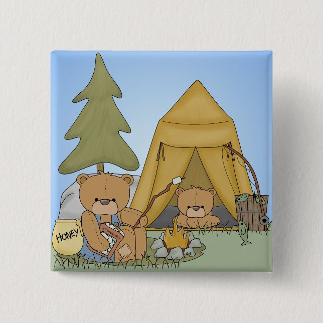 Bears Camping Button (Front)