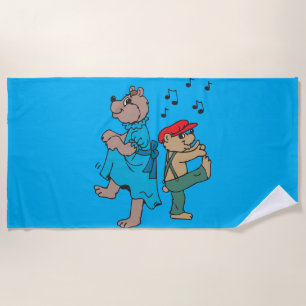 BEARS dancing beach towel for kids.
