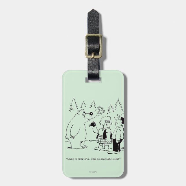 Bears Dinner Luggage Tag (Front Vertical)